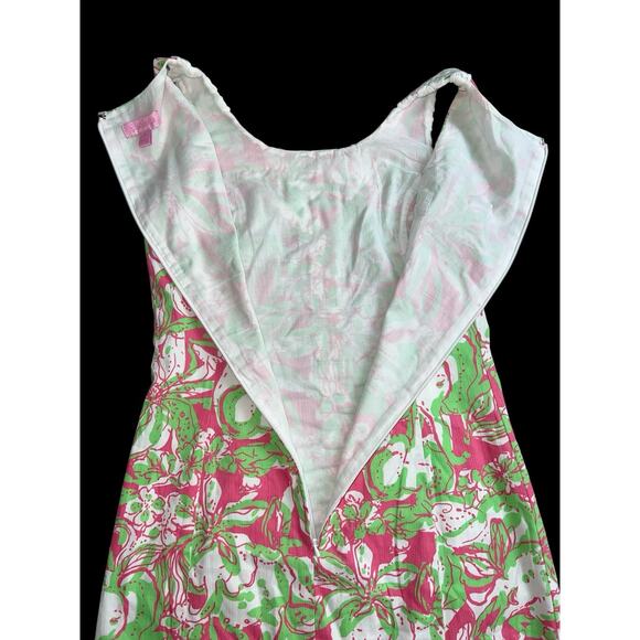Lilly Pulitzer MacFarlane Hotty Pink Forgot My Trunk Lace Detail Shift Dress 2 - Picture 6 of 12